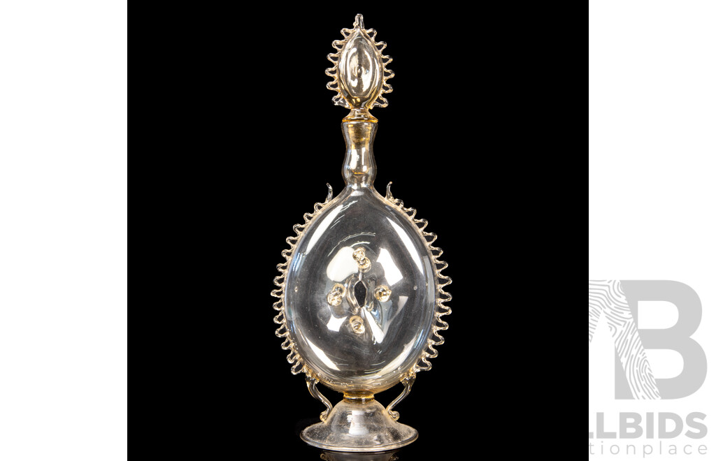 Salviati & Co Venetian Lamp Blown Decanter, Early 20th Century