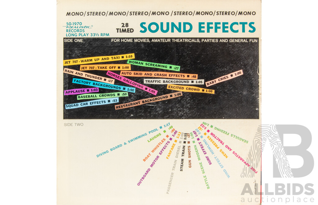 Set of Six Vintage Sound Effects LP Records