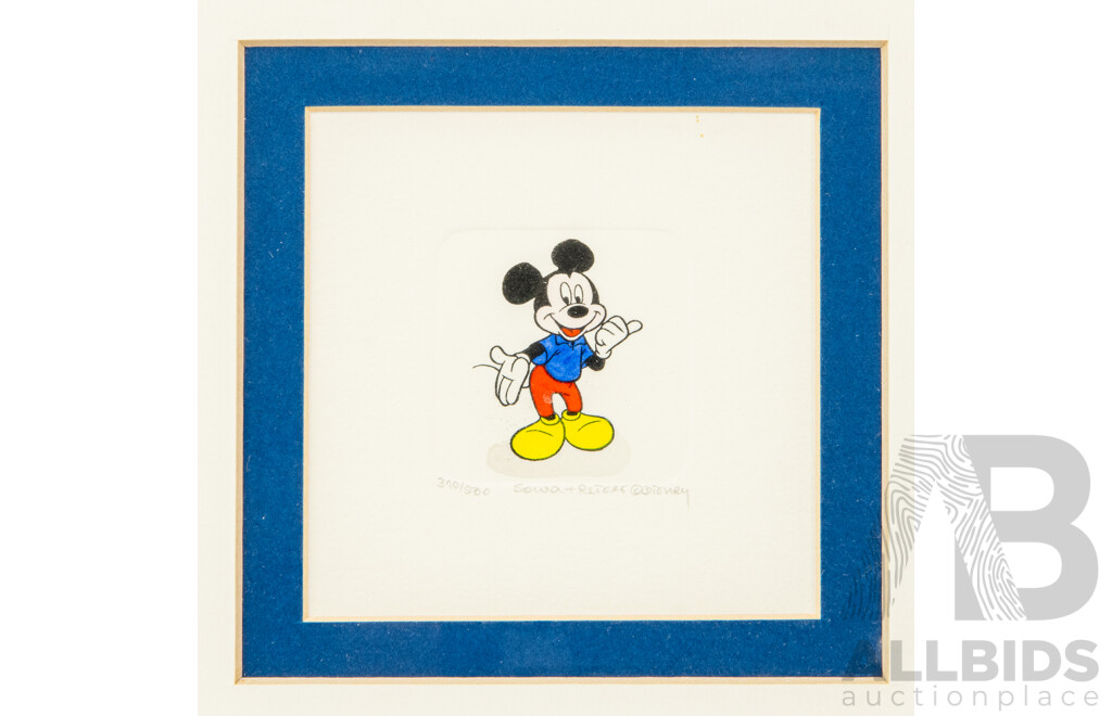 Sowa and Reiser, Mickey Mouse Disney Etching, Limited Edition 370/500