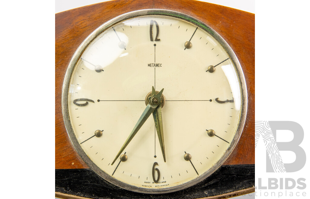 Vintage Metamec Wind-Up Mantle Clock (England)