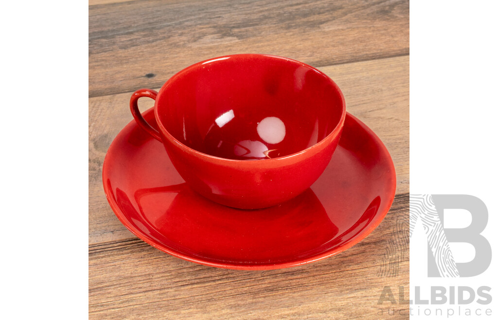 Vintage Royal Doulton Flambe Ware Demitasse Cup and Saucer