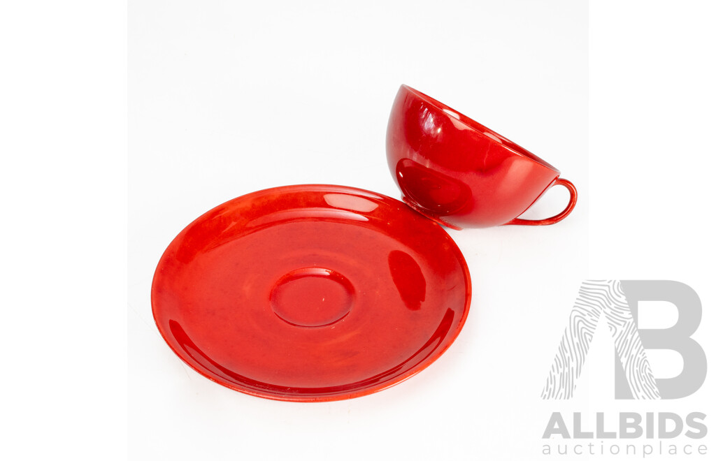 Vintage Royal Doulton Flambe Ware Demitasse Cup and Saucer