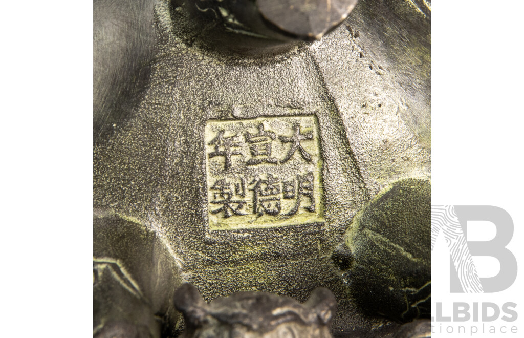 Chinese Bronze Tripod Censer in the Xuande Style