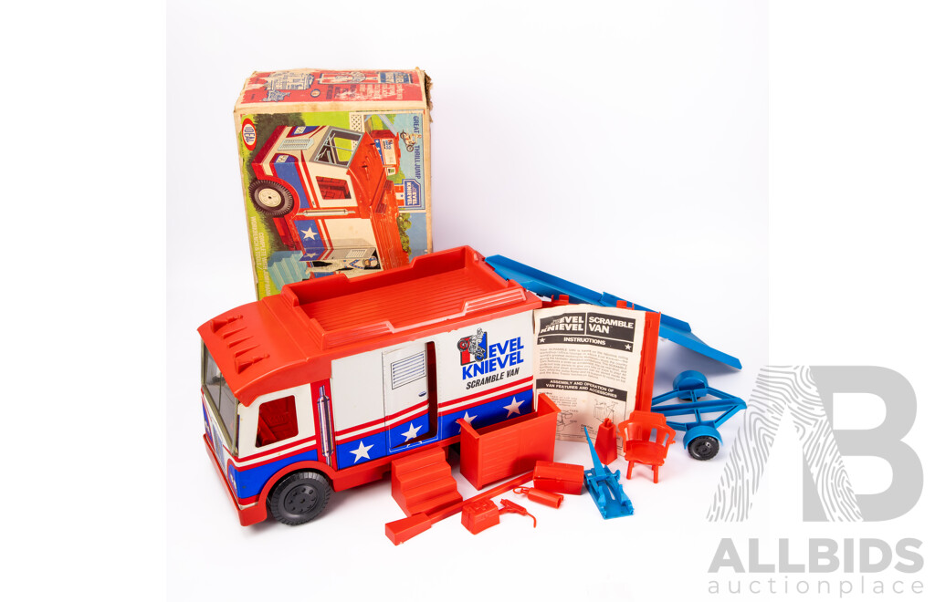 Vintage Ideal Toys Evel Knievel Scramble Van, 1973