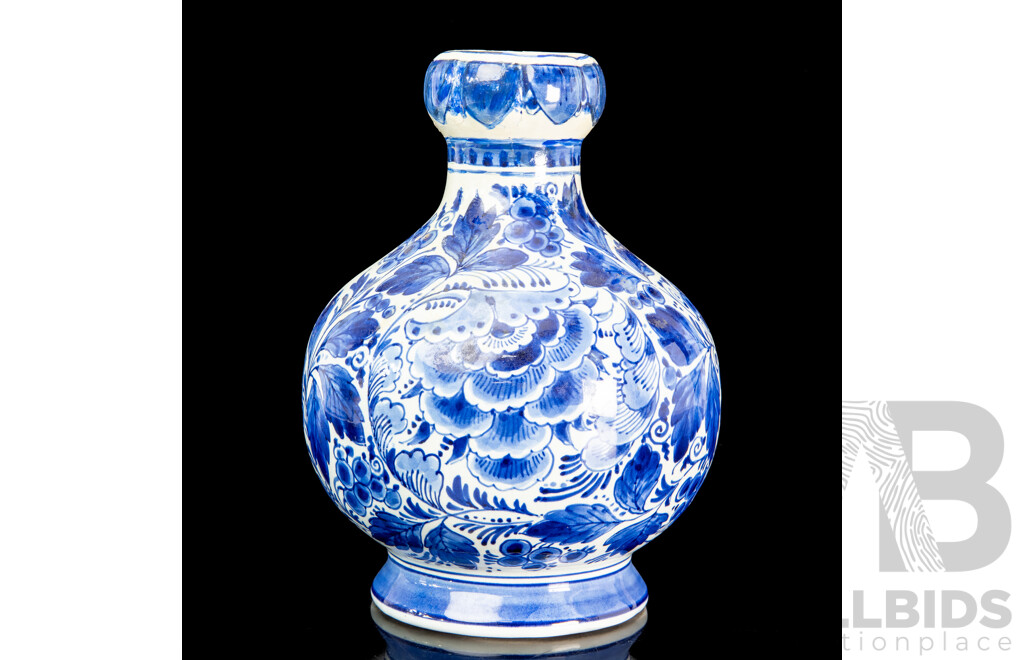 Royal Delft Blue and White Vase, Late 19th Century