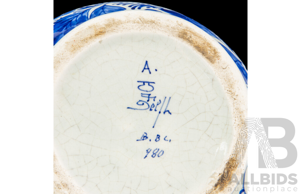 Royal Delft Blue and White Vase, Late 19th Century