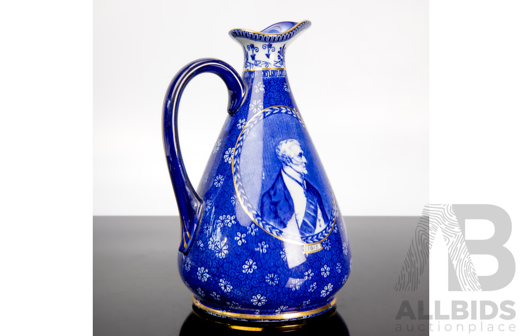 Rare James Watson & Co Centenary Whisky Jug, 1915, Shelley