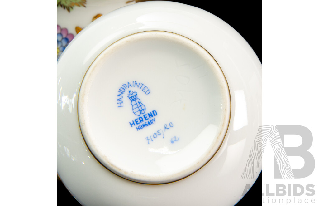 Herend Porcelain Items in Queen Victoria Pattern (Hungary)