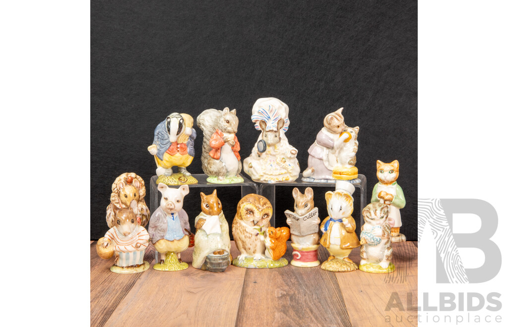 Collection of 13 Beswick Beatrix Potter Figurines, 1979
