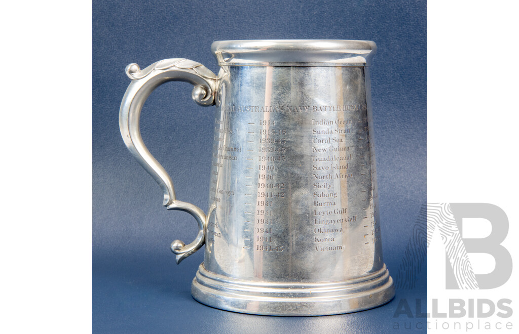 Tankard Commemorating 75th Anniversary of Royal Australian Navy