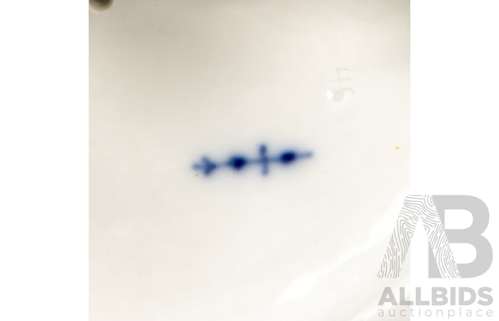 Pair of Antique KPM Berlin Porcelain Figural Spice or Salt Dishes