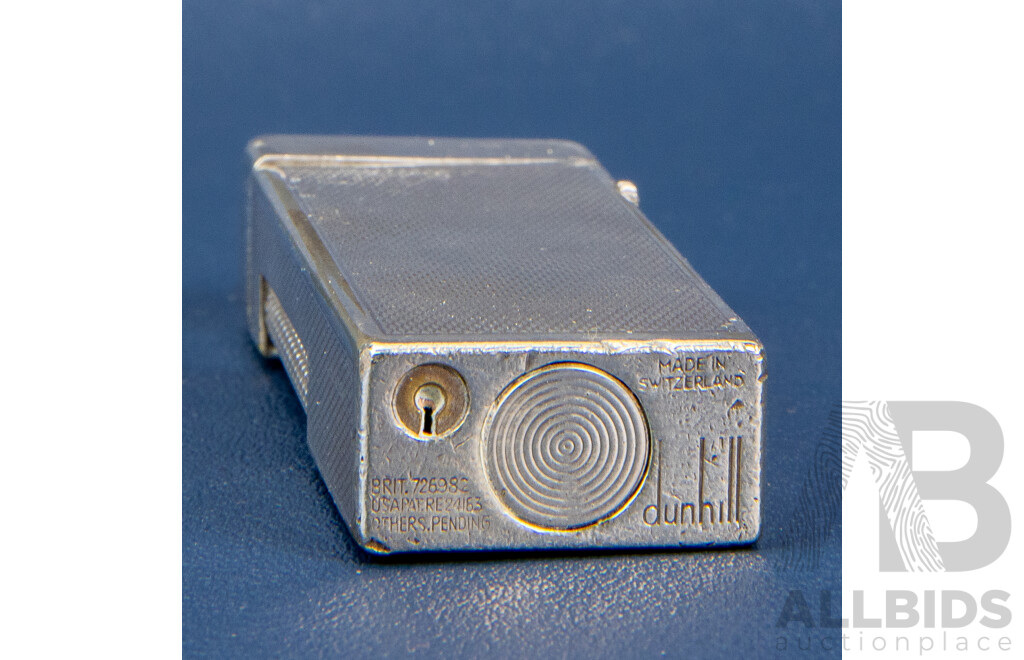 Dunhill Rollagas Lighter Silver Barley Design