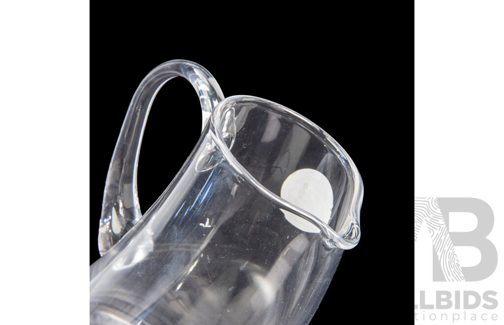 Unusual Handmade Polish Glass Jug