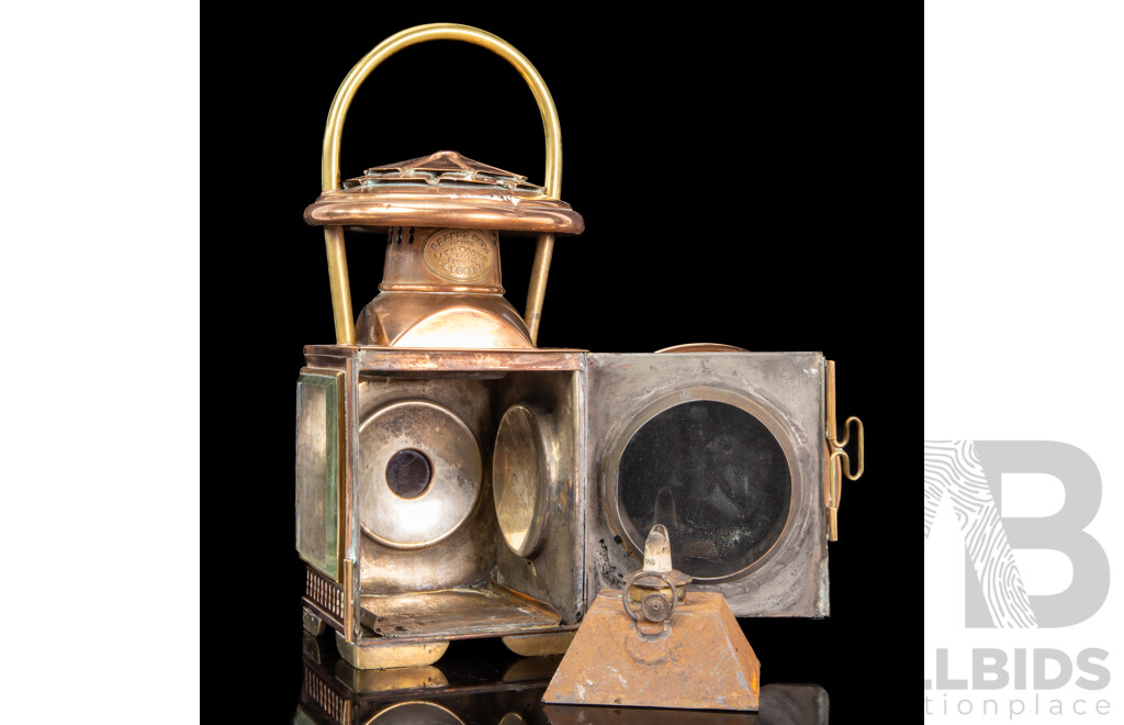 Rare Vintage Brandt Brothers Railway Lamp