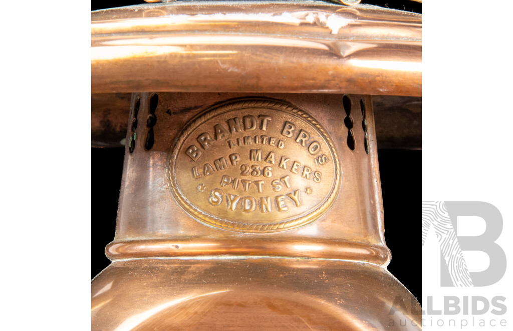Rare Vintage Brandt Brothers Railway Lamp
