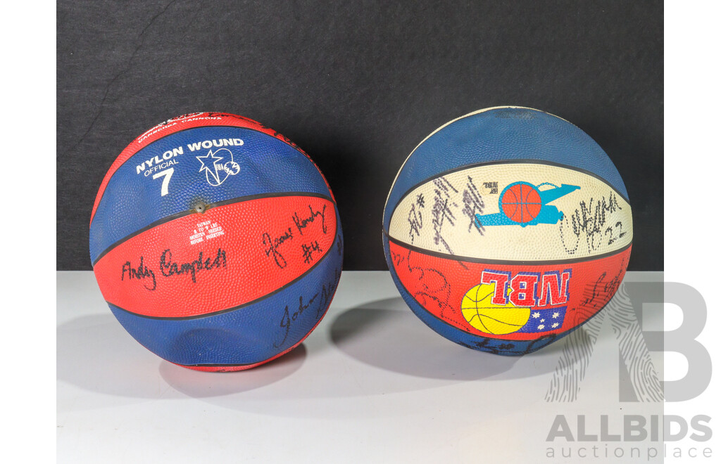 Two Canberra Cannons Signed Basketballs