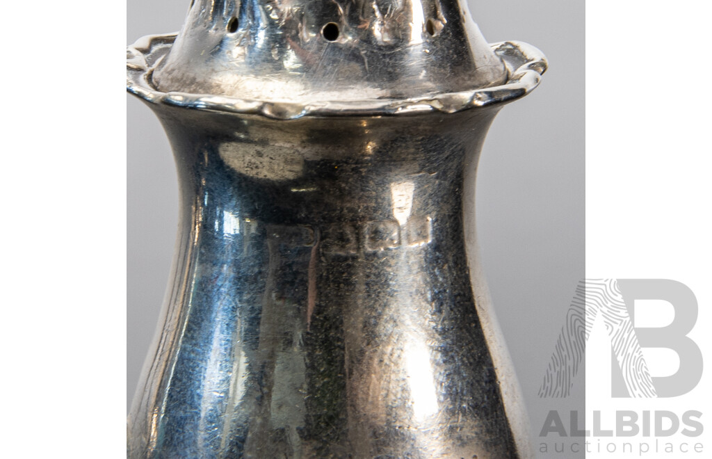 Mappin & Webb Sterling Silver Salt and Pepper Shakers - 1814