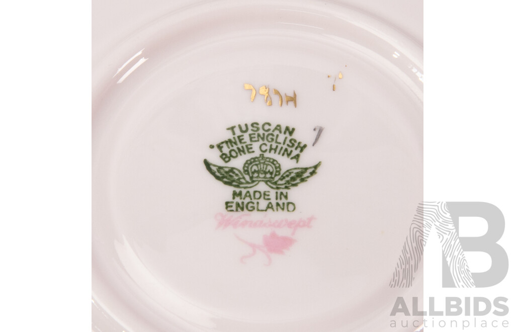 Four Vintage Cup and Saucer Sets Tuscan Shelley Wade and Royal Doulton