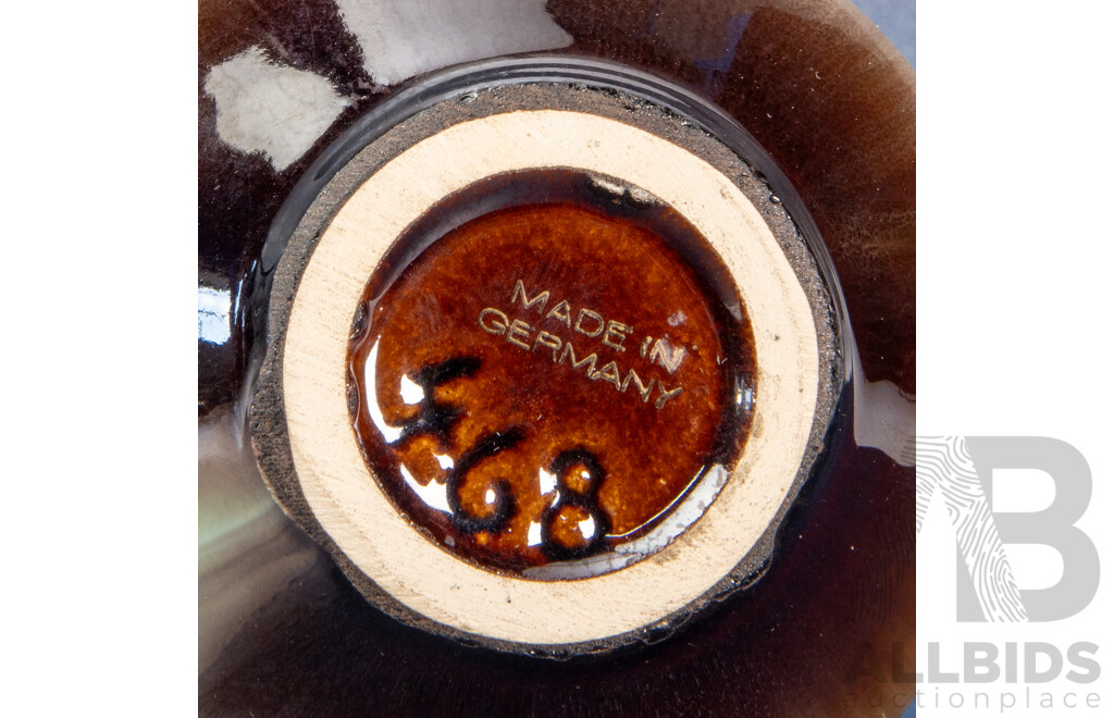 West German Pottery Bay Keramik Green and Brown Jug