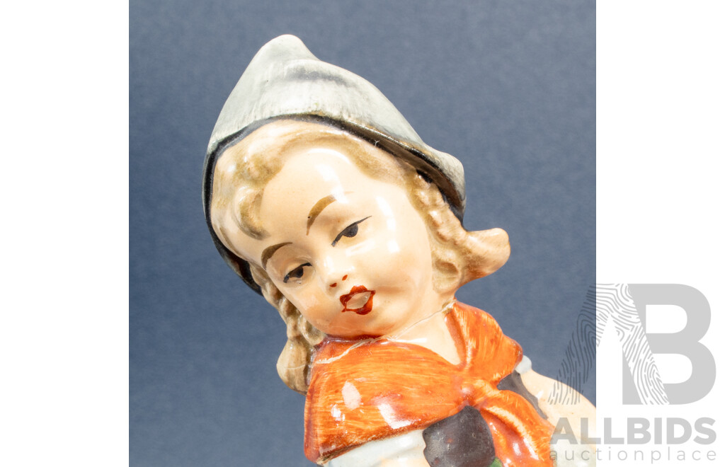 Friedel Figurine Girl with Playful Goat