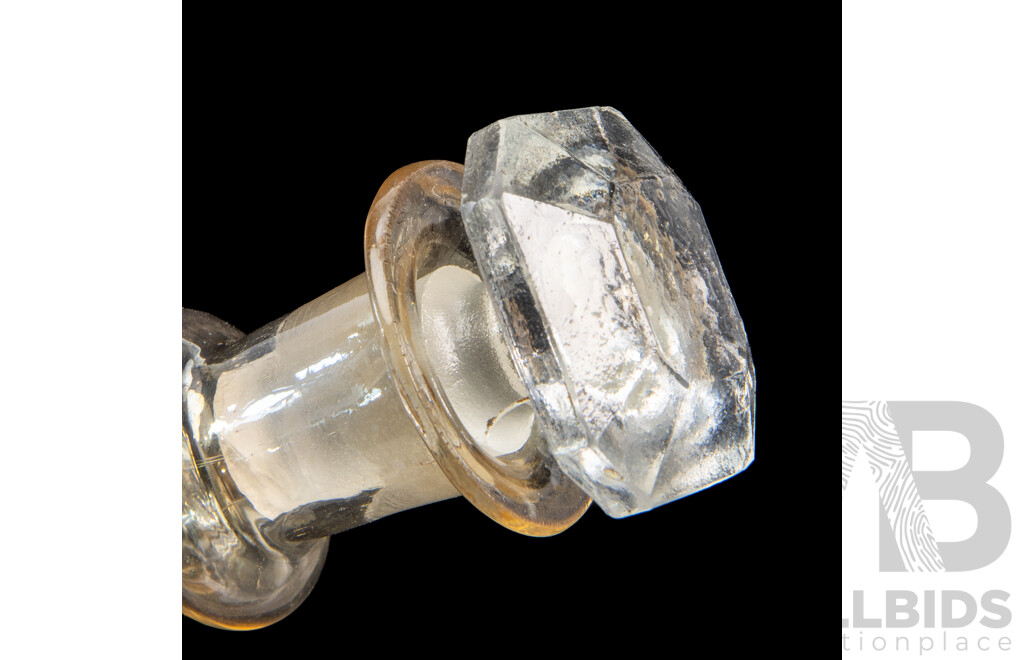 18th Century Hand Blown Enamelled Glass Liqueur Decanter