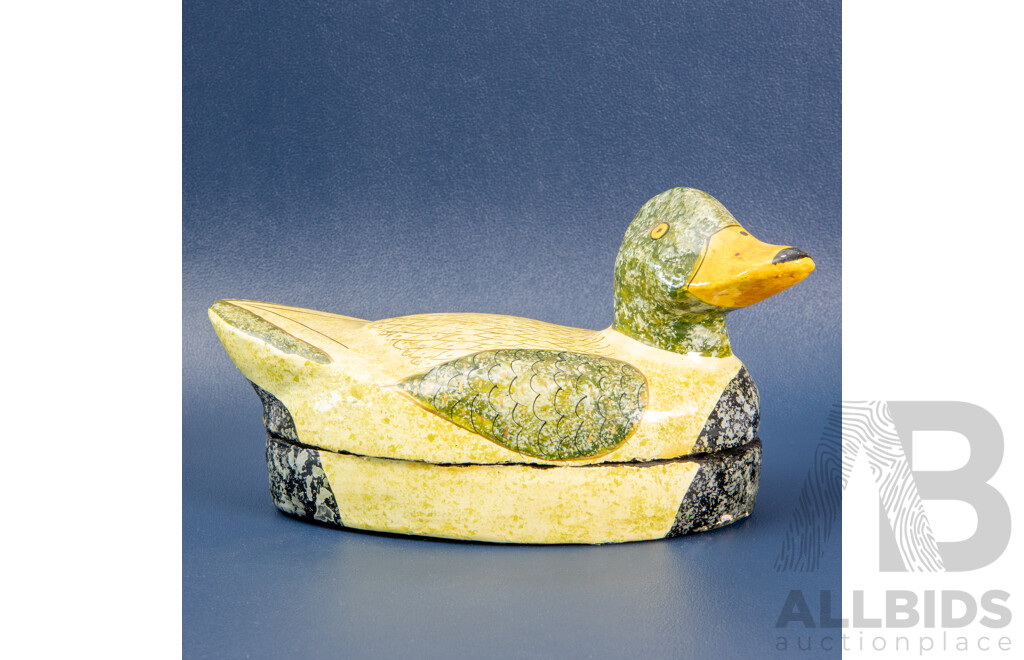 Hand Painted Duck Lidded Box