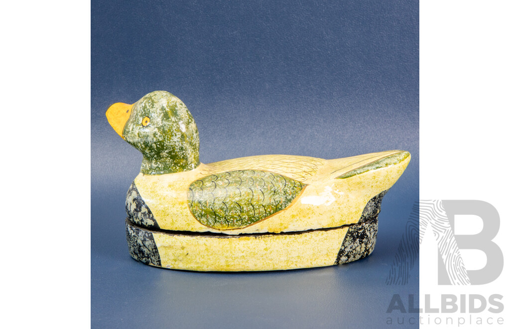 Hand Painted Duck Lidded Box