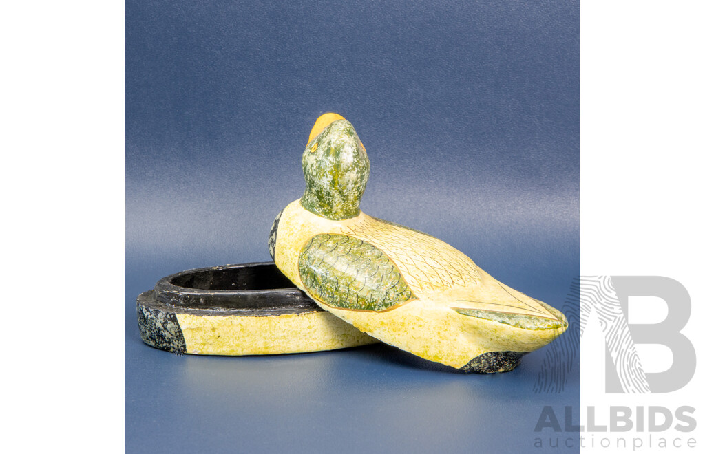 Hand Painted Duck Lidded Box