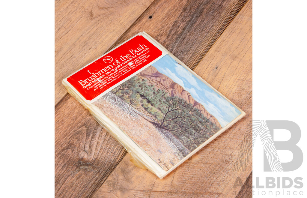 Qantas 1970s Brushmen of the Bush Greeting Cards Set