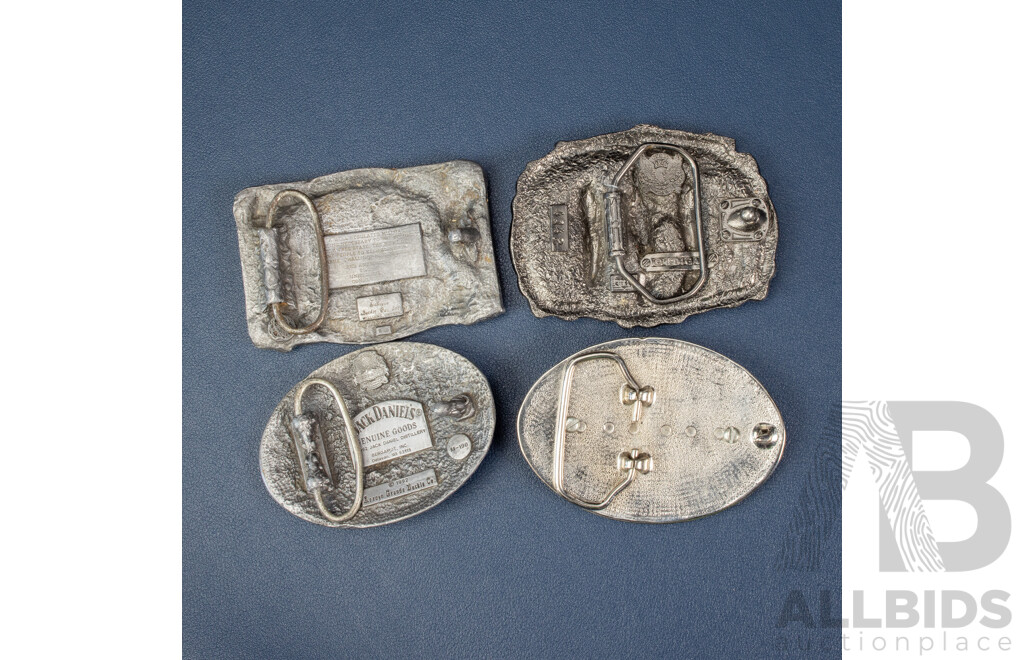 Set of 4 American Themed Belt Buckles