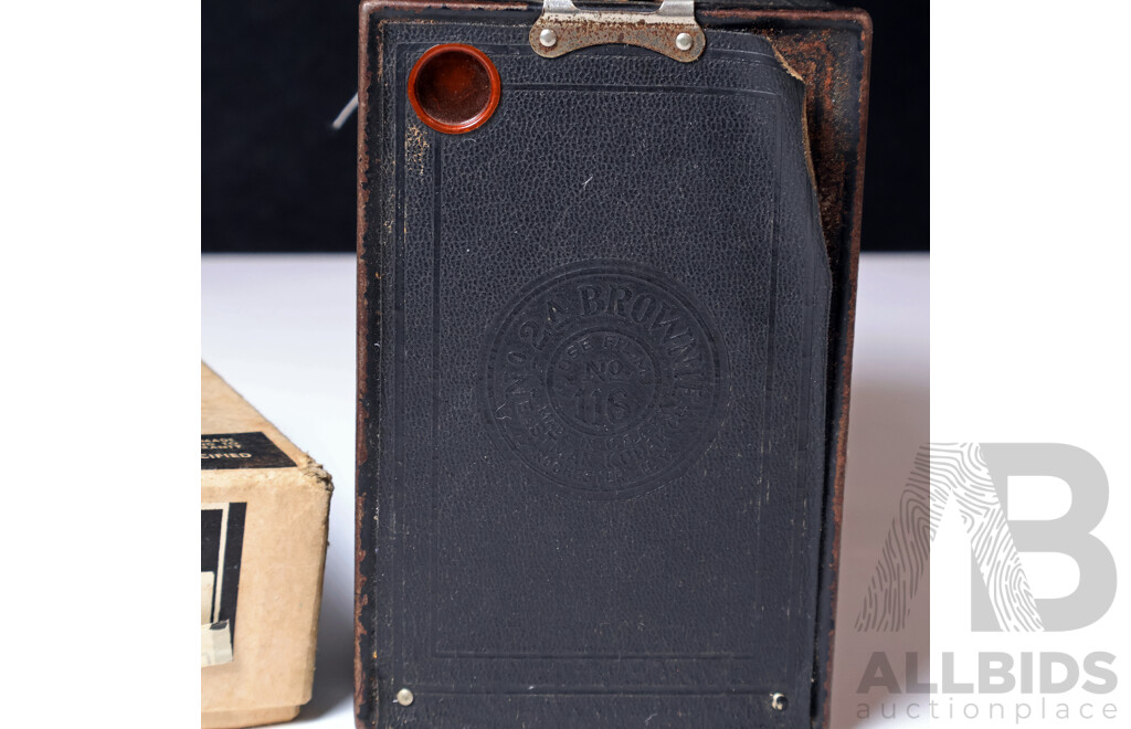 Kodak No. 2A Model C Brownie Camera with Original Boxed Photographic Paper