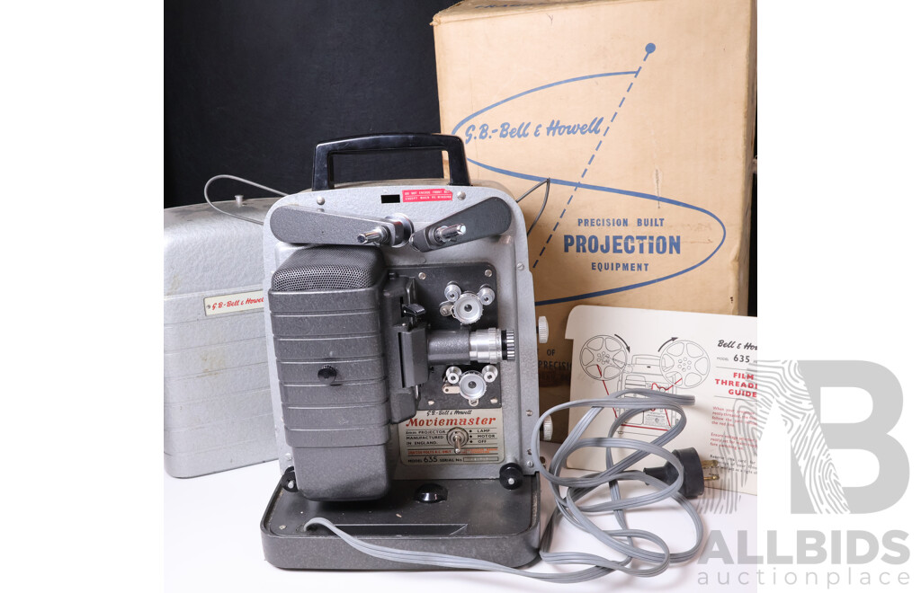 Bell & Howell Model 635 8mm Cine Projector with Original Box