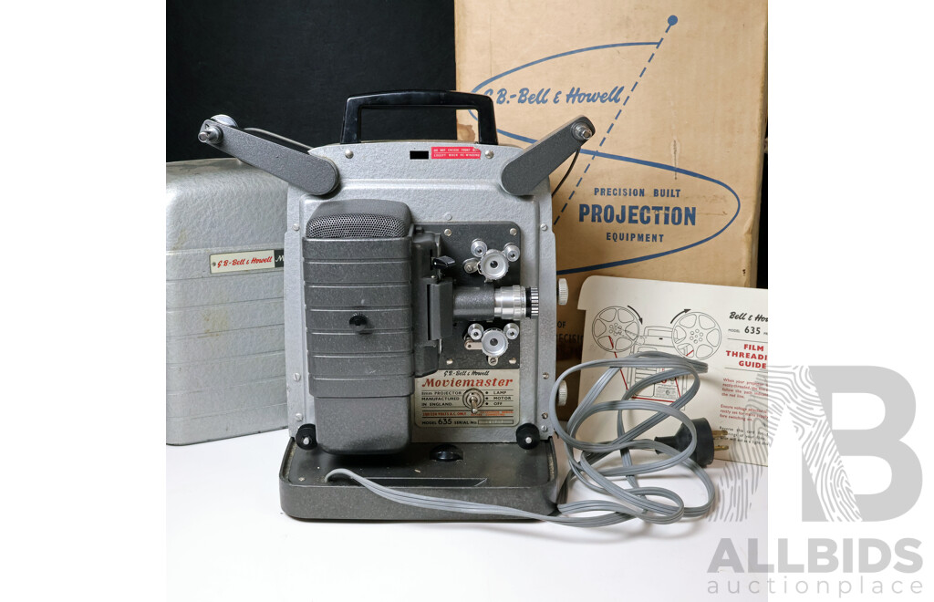 Bell & Howell Model 635 8mm Cine Projector with Original Box