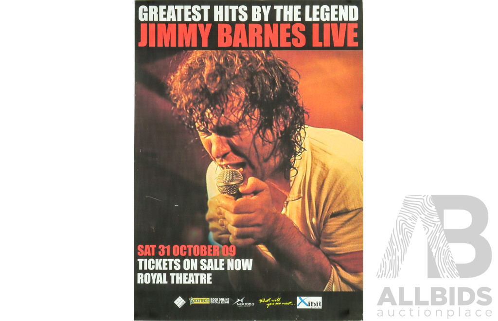 Vintage Jimmy Barnes Concert Poster
