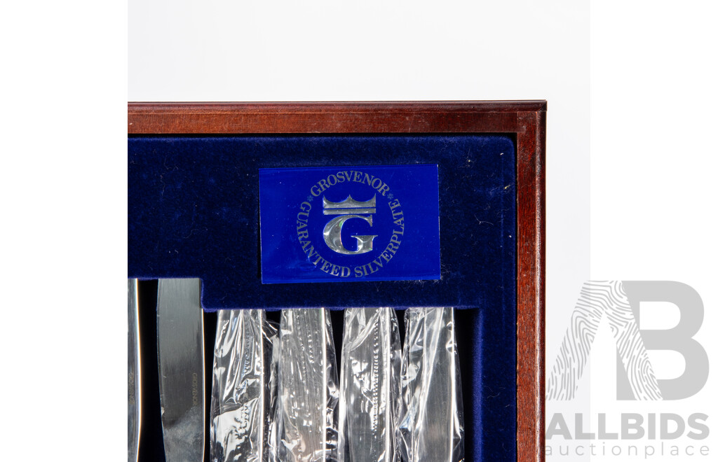 Grosvenor 57 Piece Silverplate Cutlery Set in Original Box