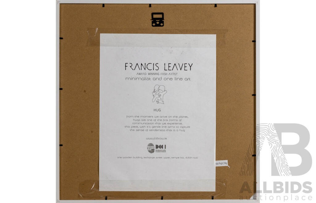 Francis Leavey Hand Signed Limited Edition Framed Print Hug 230 of 500