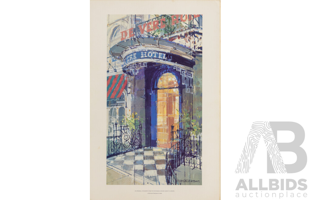 Extremely Rare Rothmans Concise Guide to London 1981 Collection of 15 Art Prints by Dexter Brown