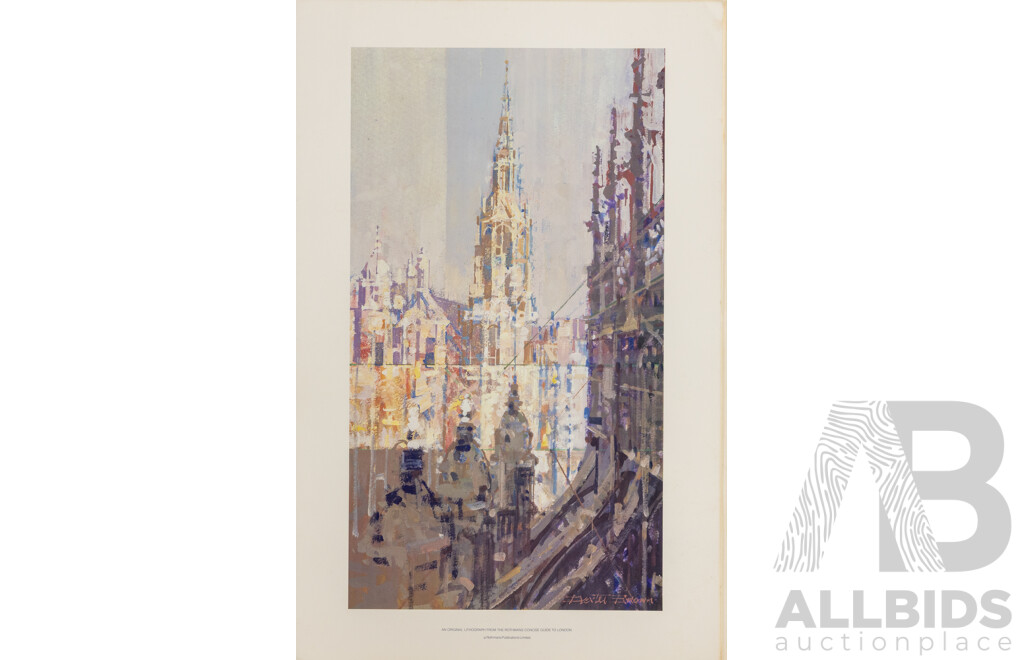Extremely Rare Rothmans Concise Guide to London 1981 Collection of 15 Art Prints by Dexter Brown