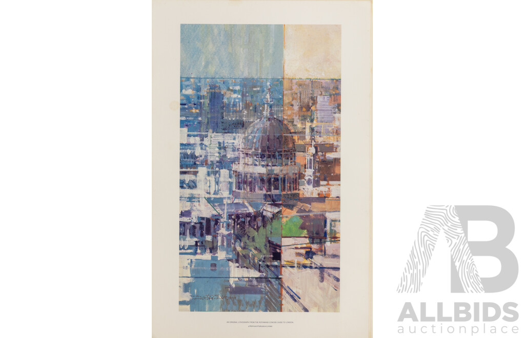 Extremely Rare Rothmans Concise Guide to London 1981 Collection of 15 Art Prints by Dexter Brown