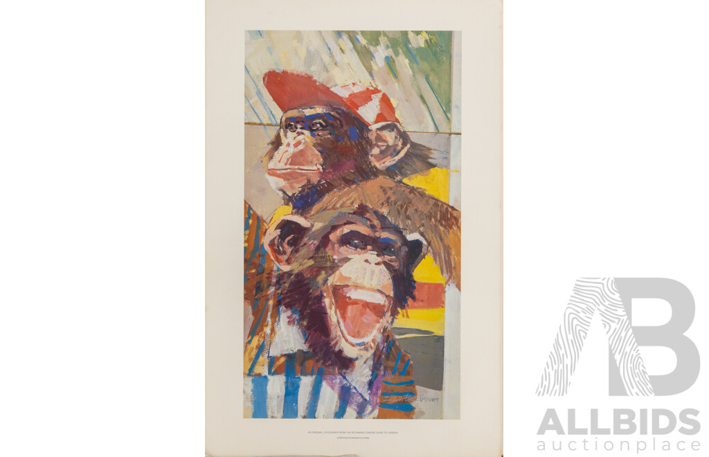 Extremely Rare Rothmans Concise Guide to London 1981 Collection of 15 Art Prints by Dexter Brown