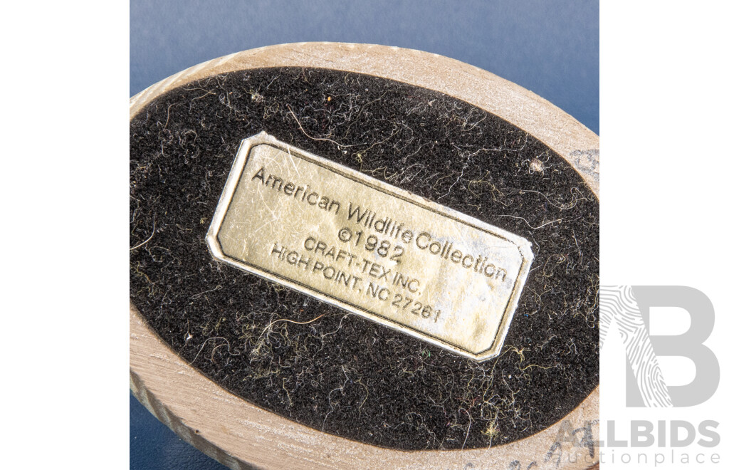 Vintage Craft Tex American Wildlife Duck Decor Signed 1982