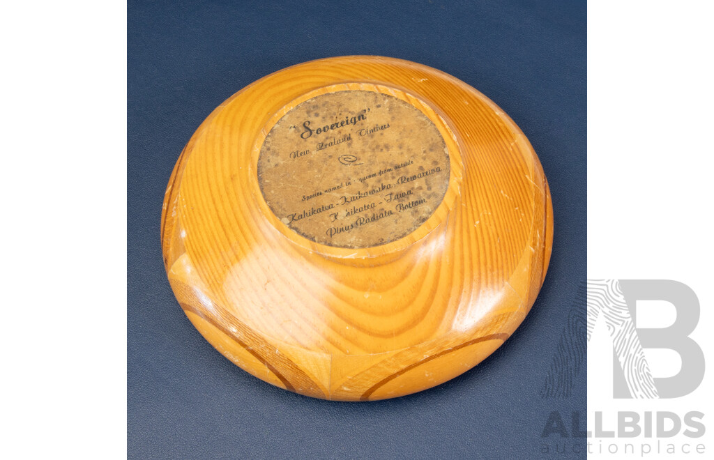 Vintage Sovereign New Zealand Timber Nutcracker Bowl and Hammer