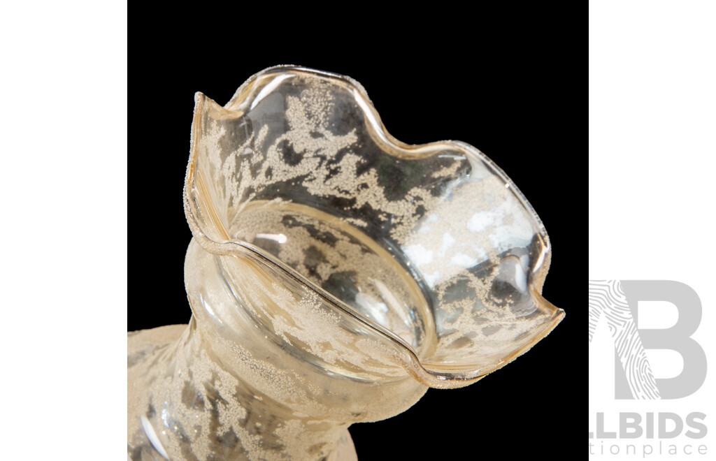 Antique Etched Hurricane Lamp Chimney