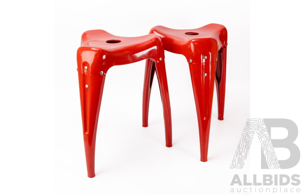 Pair of Wisdon Tooth Stools by Yasuaki Sasamoto for Dulton