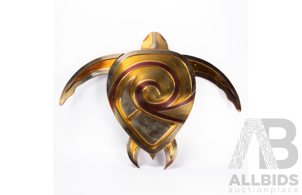 Stunning Copper Turtle Wall Hanging