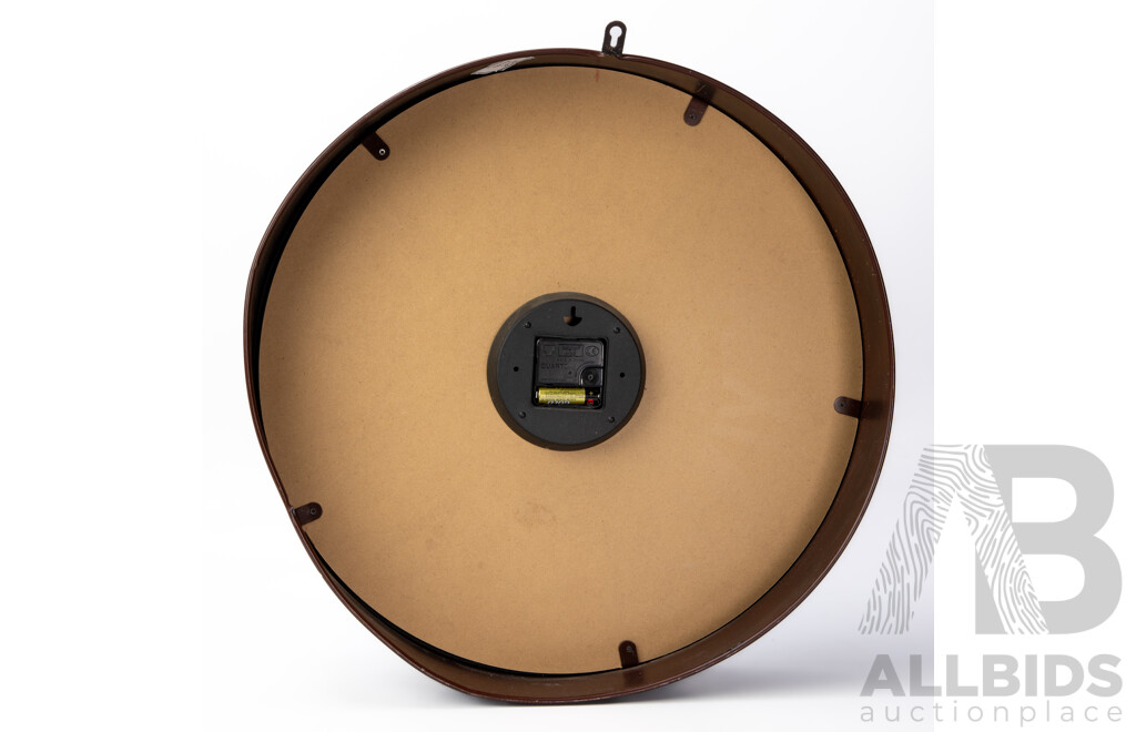 Stunning Vintage Large 'The New Era London' Clock with 24 Hour Time