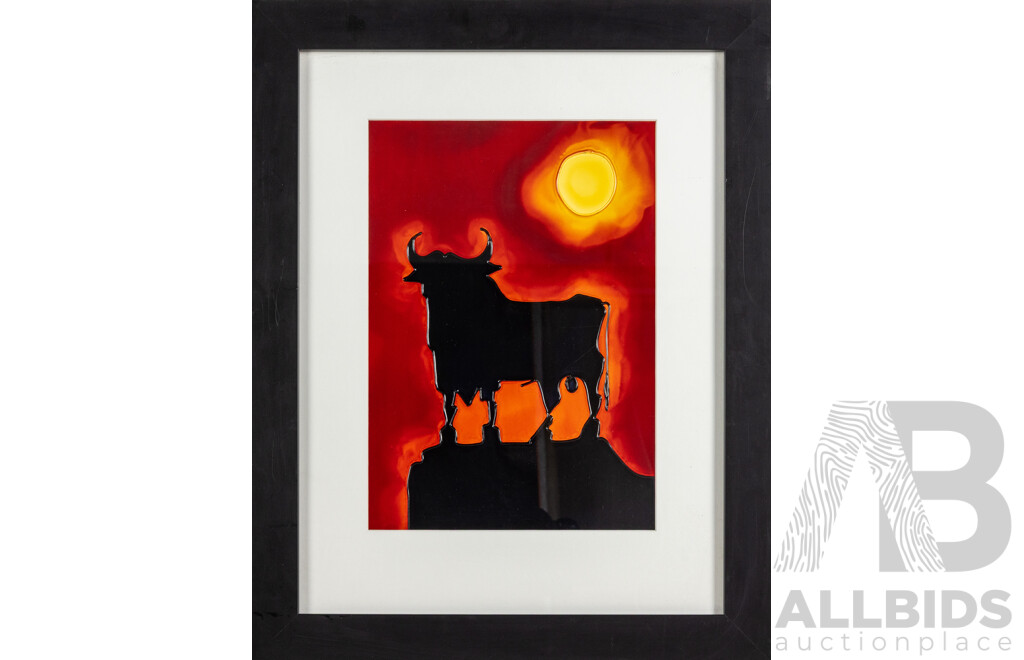 Artist Unknown - Stunning Original Acryillic Painting of a Bull