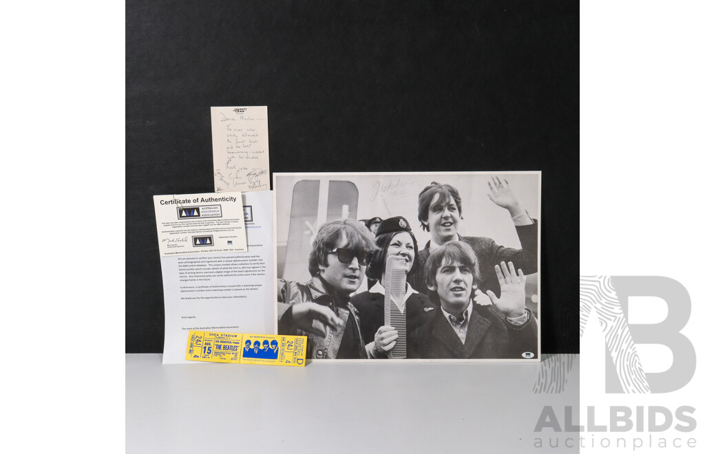 Super Rare Signed John Lennon Photograph