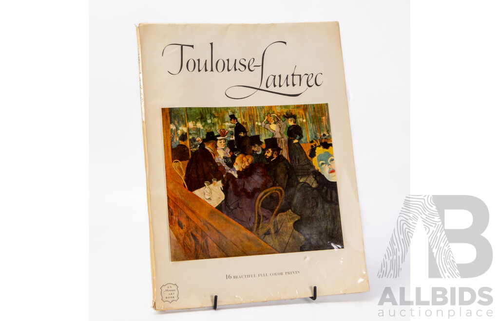 1952 Toulouse Lautrec Abrams Art Book With 16 Beautiful Full Colour Prints