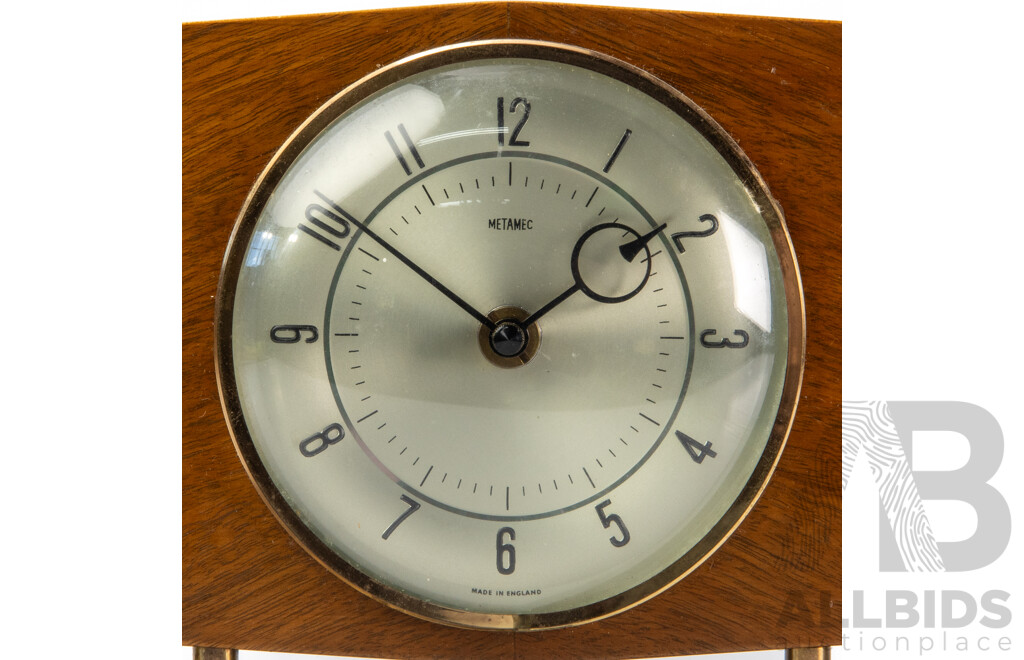 Vintage Metamec England Wind Up Mantel Clock